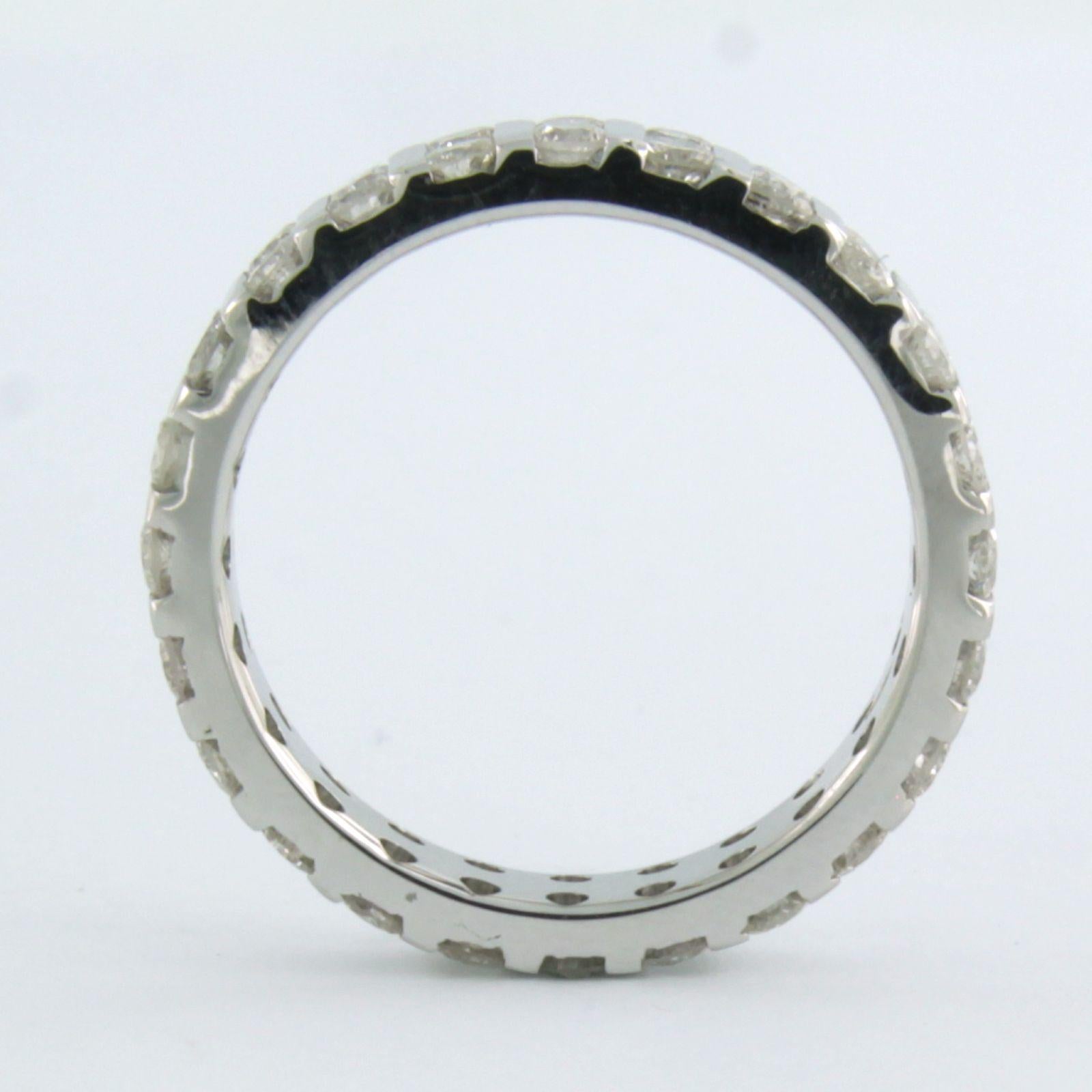 Bandring mit Diamanten im Brillantschliff bis zu 2,00ct - 6,3 Gramm - 18k Weißgold im Angebot 1