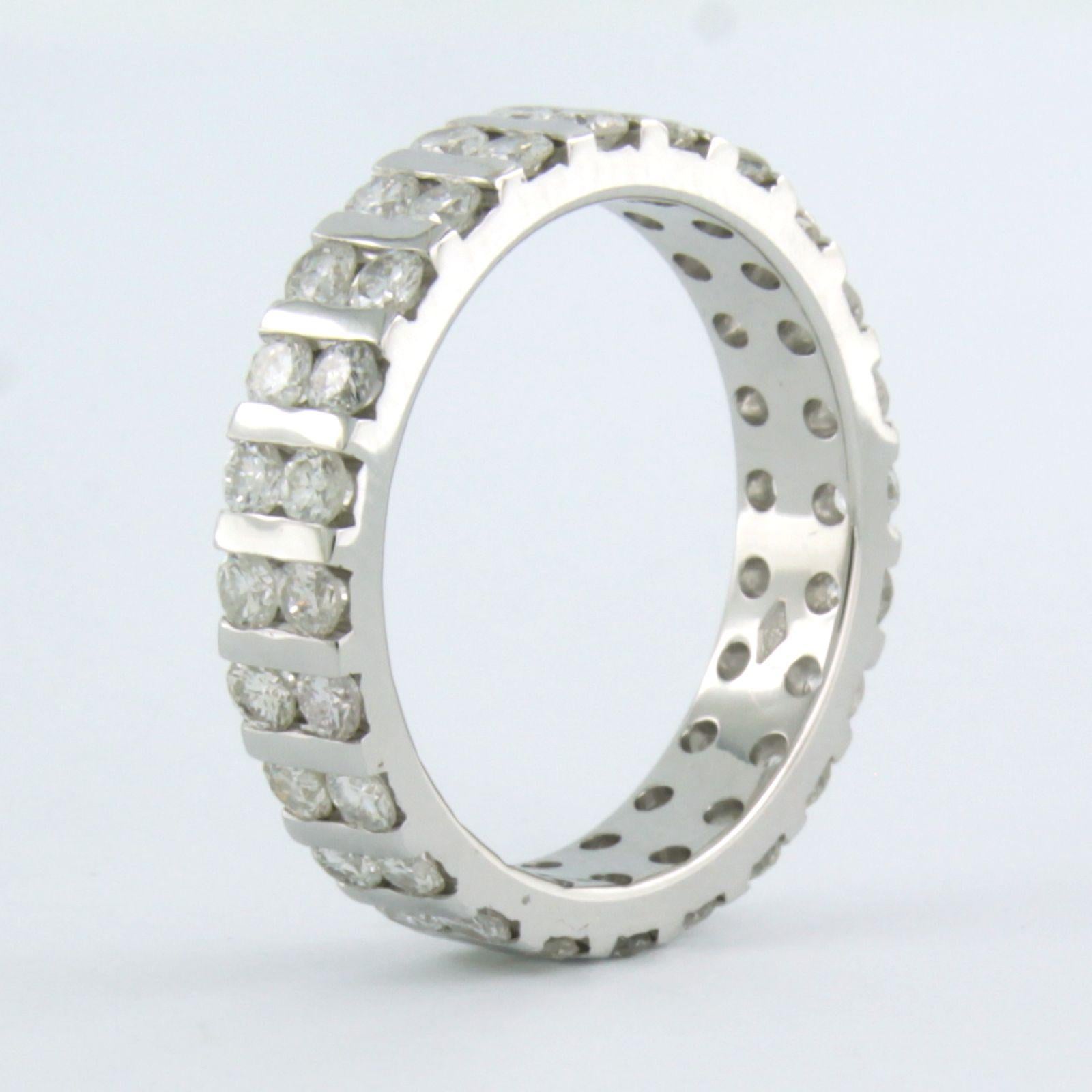 Bandring mit Diamanten im Brillantschliff bis zu 2,00ct - 6,3 Gramm - 18k Weißgold im Angebot 2