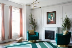 "Bandwidth - Mint" /  8' x 10' / Hand-Carved Wool Rug