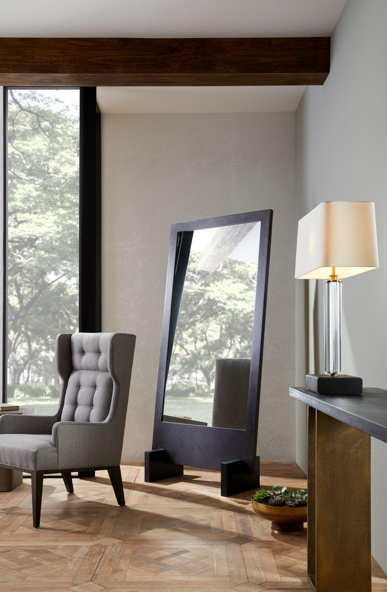 Banfi Floor Mirror DJ2062 - Ebony Full length free standing For Sale 1
