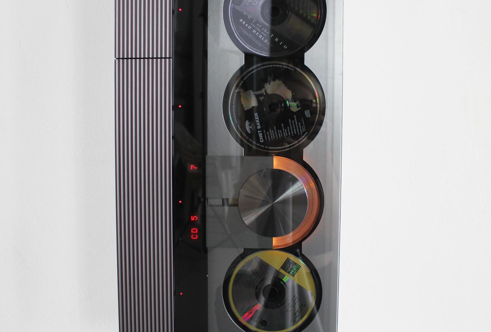 Aluminum Bang & Olufsen BeoSound 9000 6-CD Tuner Hi-fi System 1990s by David Lewis For Sale