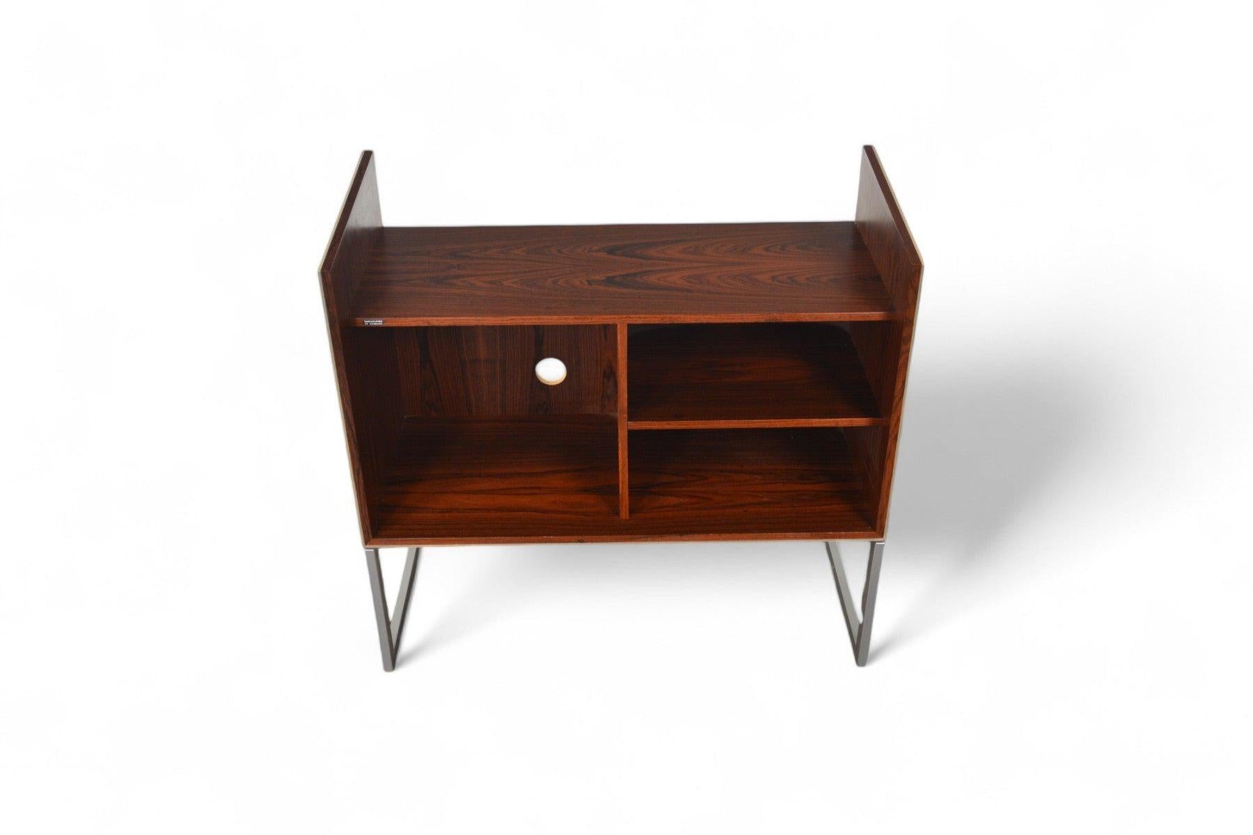 Aluminum Bang + Olufsen Rosewood Record Console For Sale