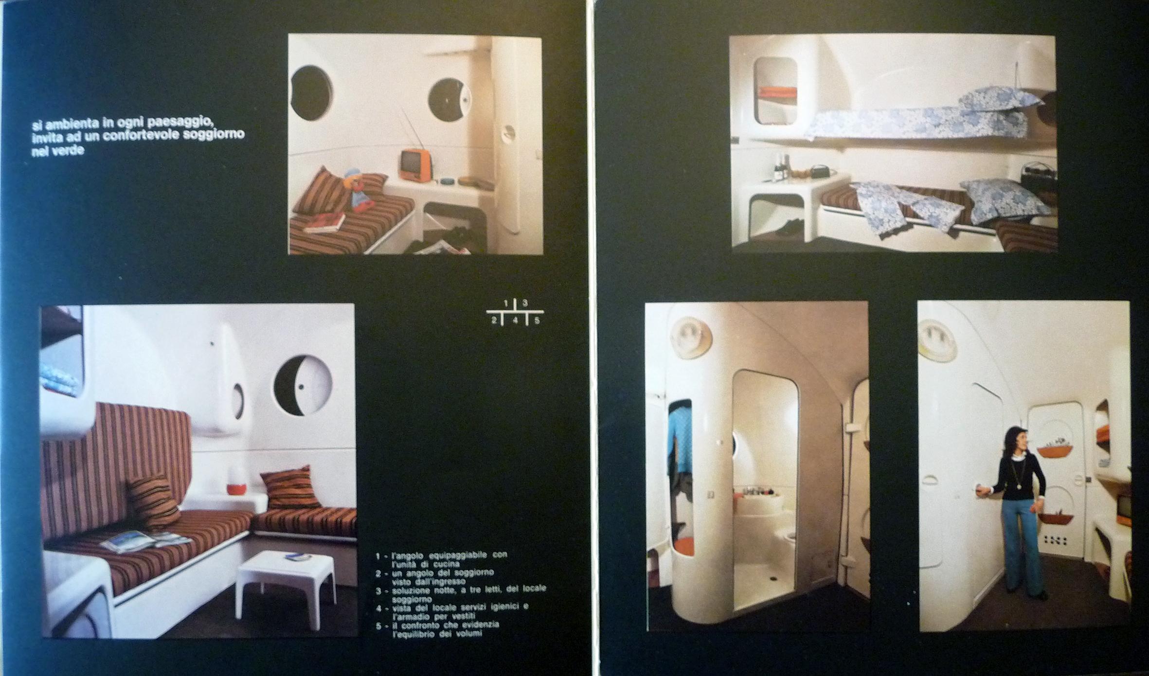 Composition Architecture modulaire de l'ère spatialeBANGA, Carlo Zappa Bungalow Int, 1971, Italie en vente