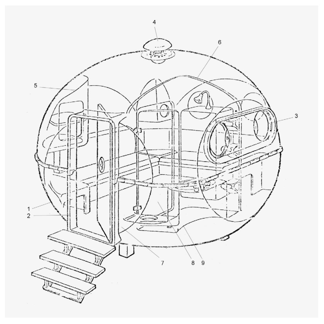 italien Architecture modulaire de l'ère spatialeBANGA, Carlo Zappa Bungalow Int, 1971, Italie en vente