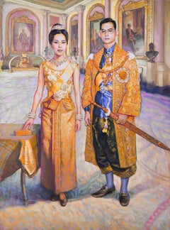 Painting of their Majesties the King & Queen of Thailand, by Armando Pons
