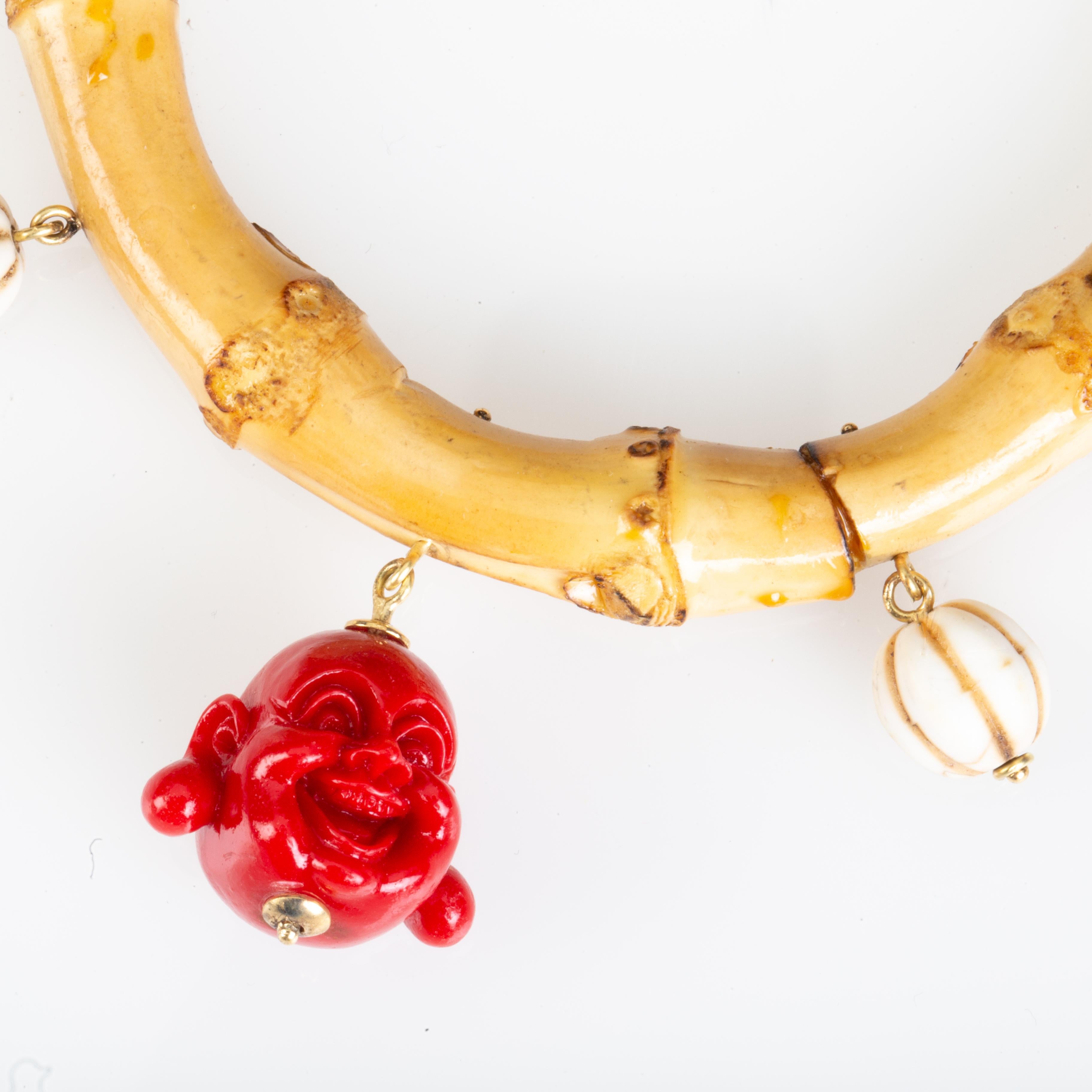 Nice couple of bamboo bangle 18 k gold Bambu coral.
All Giulia Colussi jewelry is new and has never been previously owned or worn. Each item will arrive at your door beautifully gift wrapped in our boxes, put inside an elegant pouch or jewel box.
