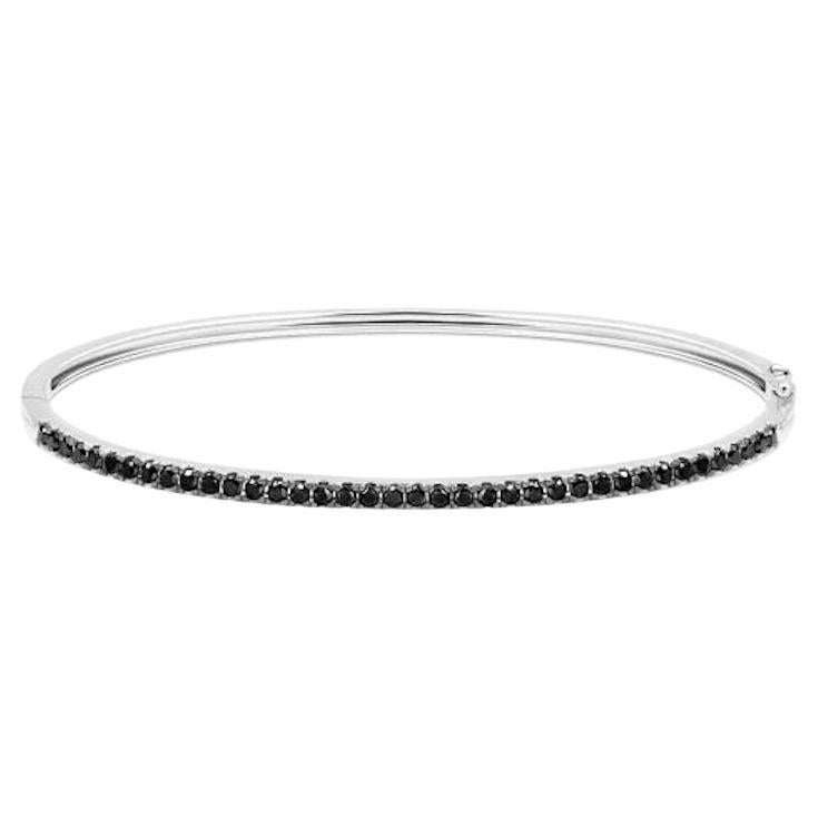 Armspange Schwarzes Diamantarmband 14K Weißgold für Sie