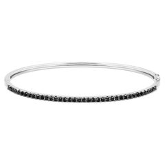 Armspange Schwarzes Diamantarmband 14K Weißgold für Sie