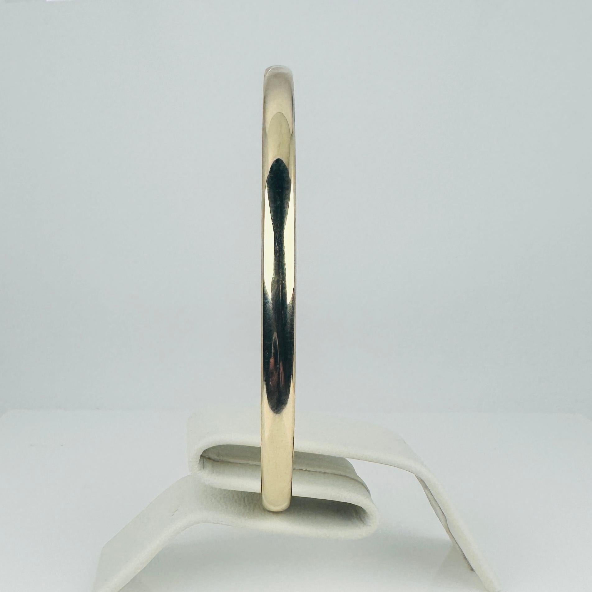 Bracelet en or jaune 14k - Classic - 64 mm fermoir à seau sécurisé en vente 5