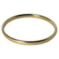 Bangle Bracelet 14k Yellow Gold Classic Model with Secure Bucket Clasp