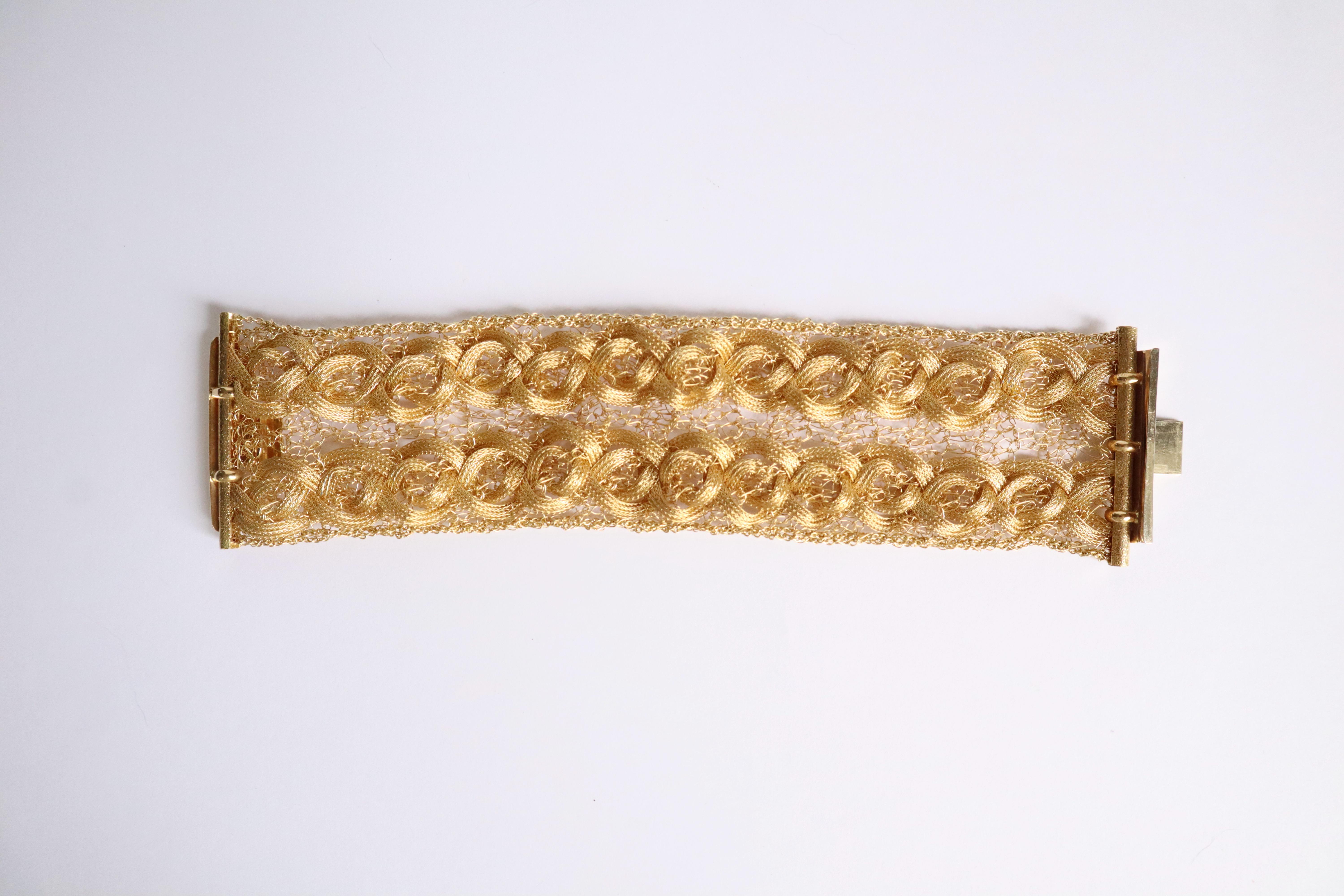 Armreif Armband aus 18 Karat Gelbgold im Angebot 3