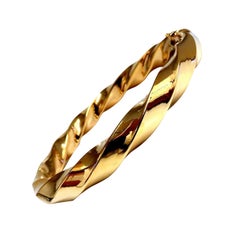 Bangle bracelet Candy Cane twist 14 karat, Italy*