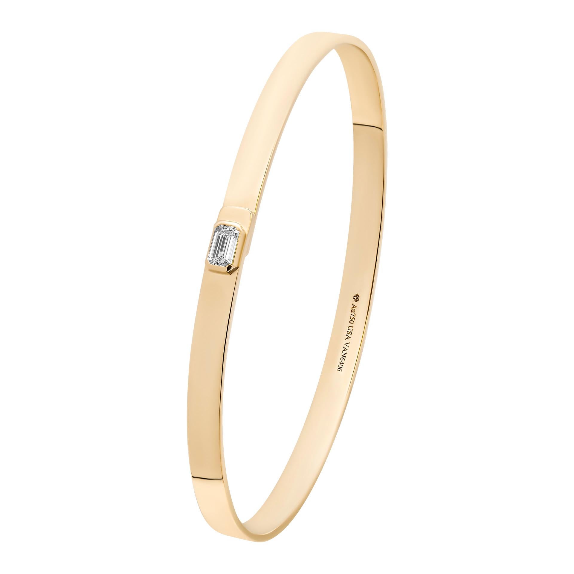Moderne Bracelet jonc en or jaune 18 carats en vente