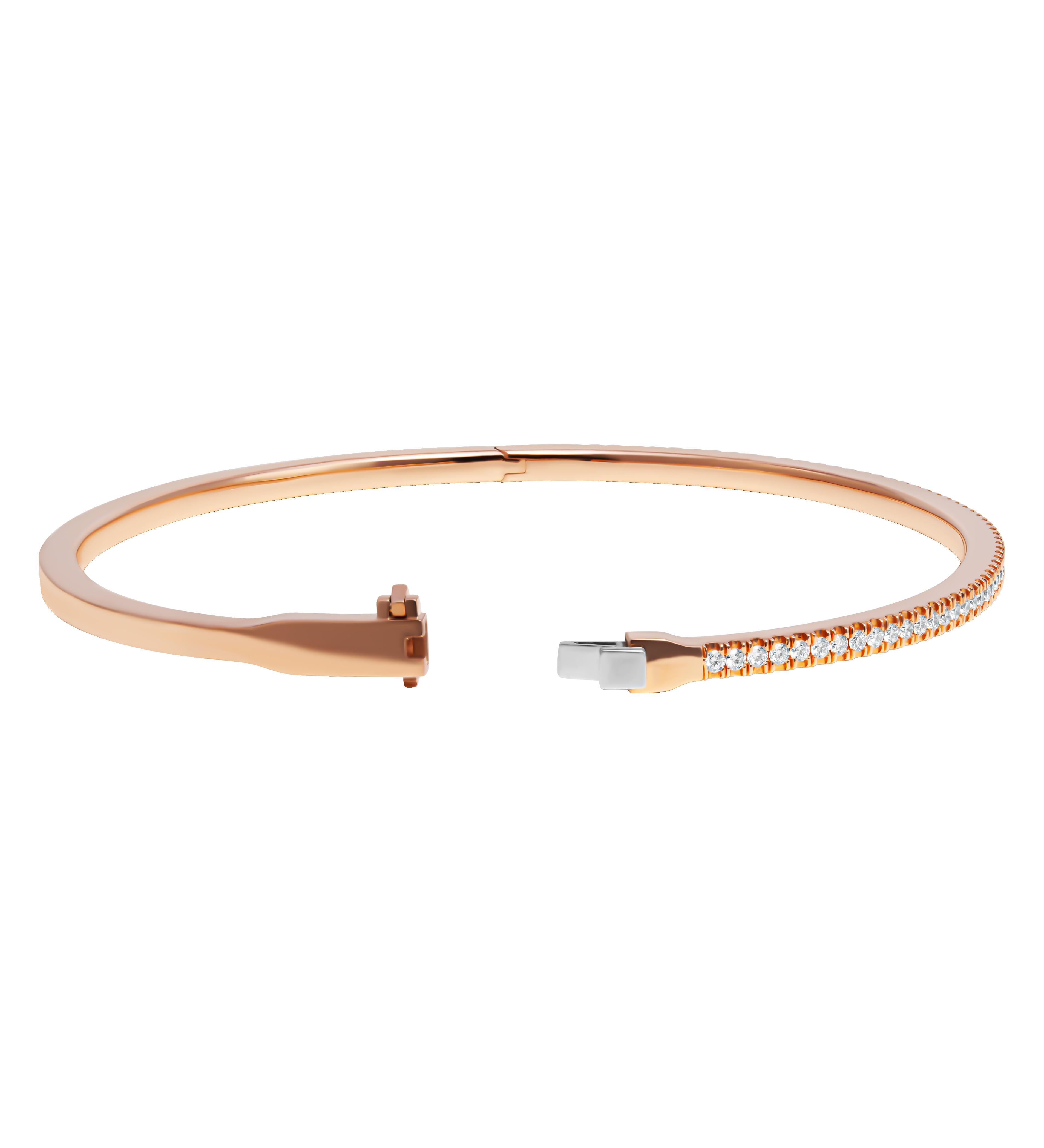 Moderno Bangle Bracelet with Pave Diamonds in vendita