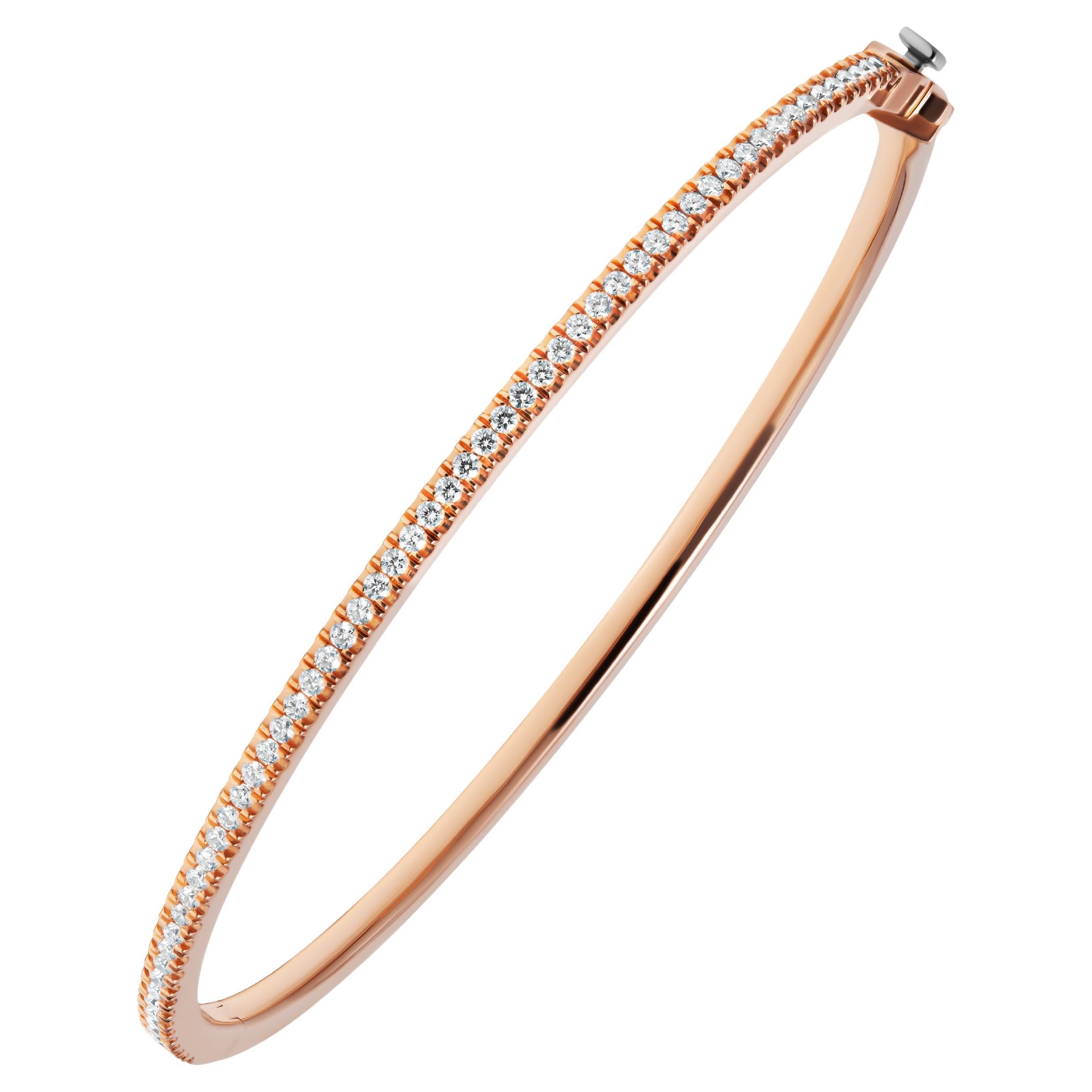 Bangle Bracelet with Pave Diamonds