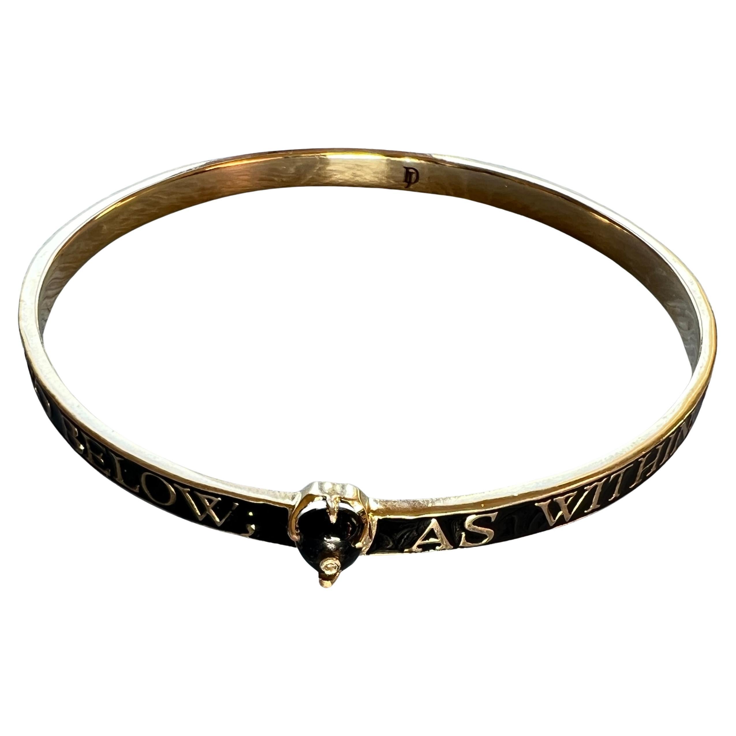 Bangle Enamel Onyx Diamond Religious For Sale