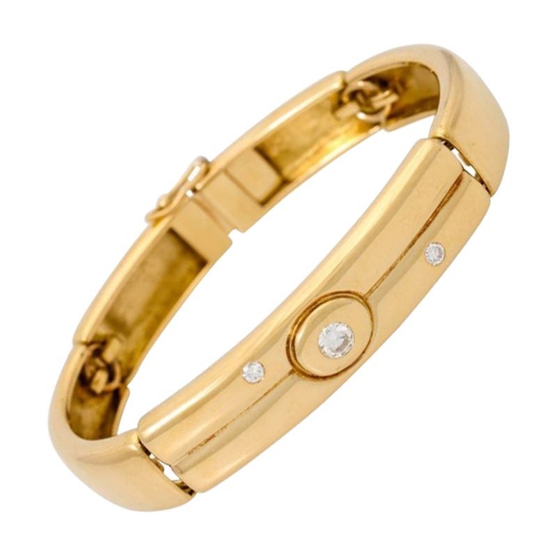 Bangle, Flexible, with 3 Diamonds For Sale
