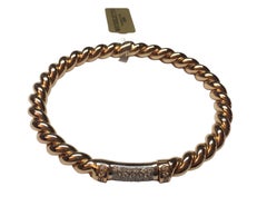 Bangle from the Collection "Rope" 18 Karat Rose Gold and Diamonds