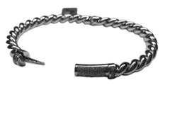 Rope Bangle in 18 Karat White Gold with White Diamonds