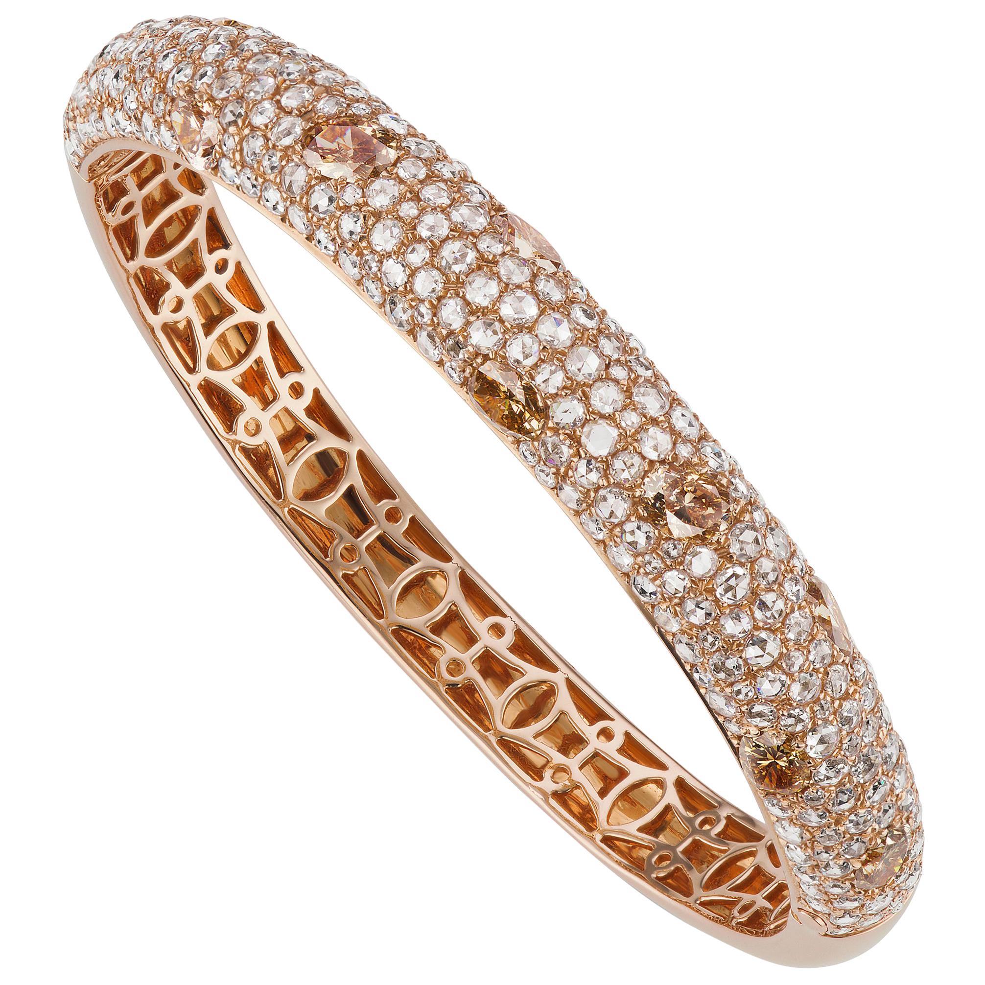 Bangle in 18K Rose Gold with Diamond