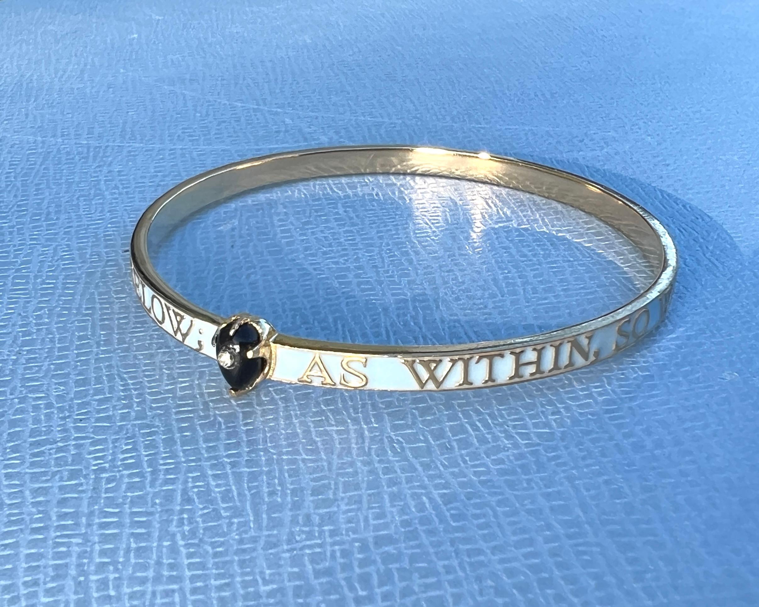 Donna Bangle Smalto azzurro Diamante Onice in vendita