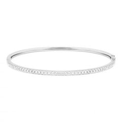 Bracelet moderne en or blanc 14K avec diamants pour elle