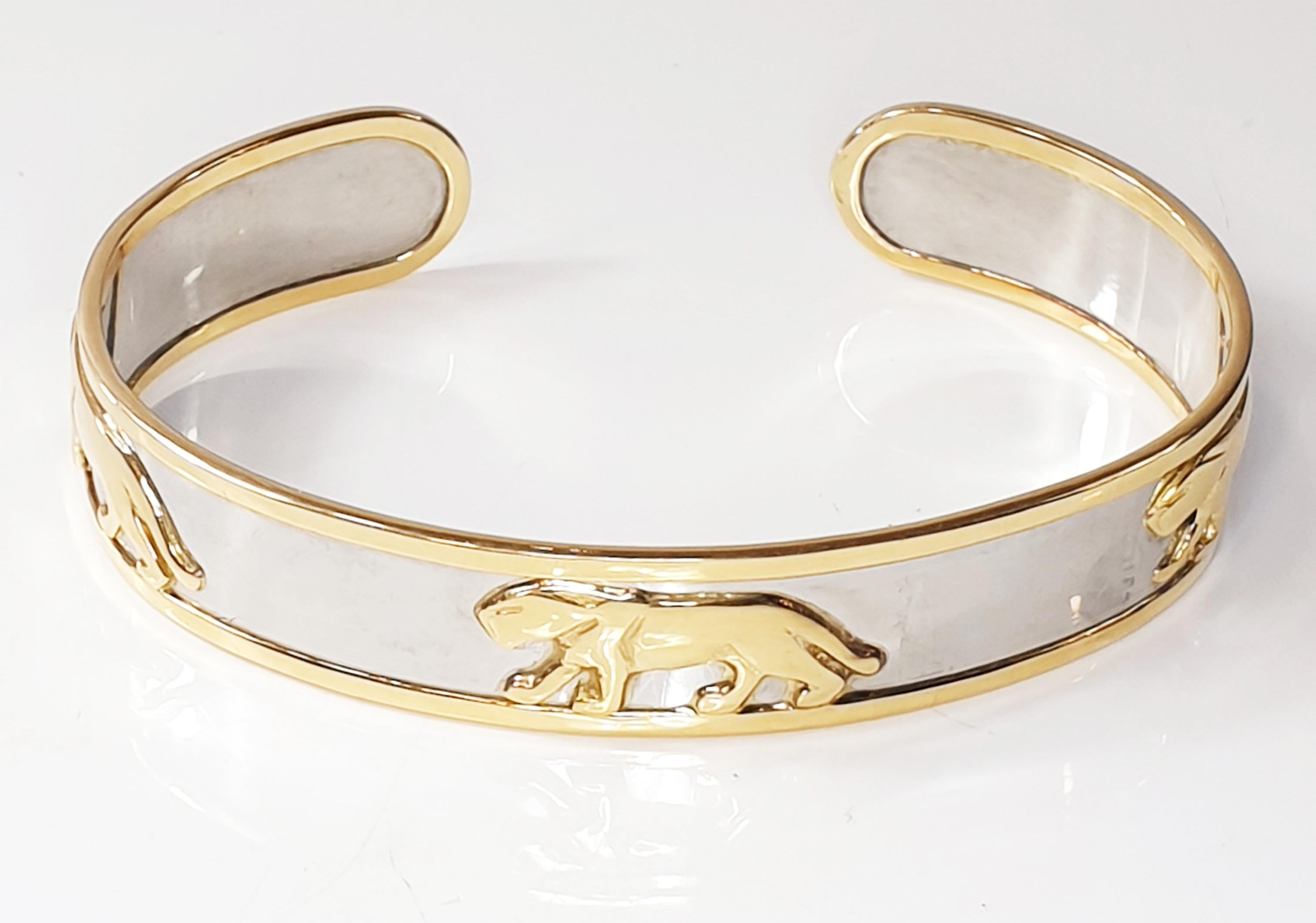 gold panther bracelet