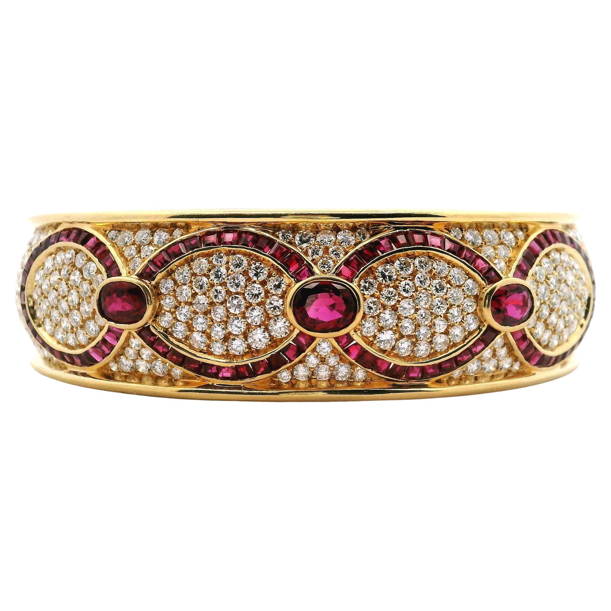 Bracelet rubis et diamants