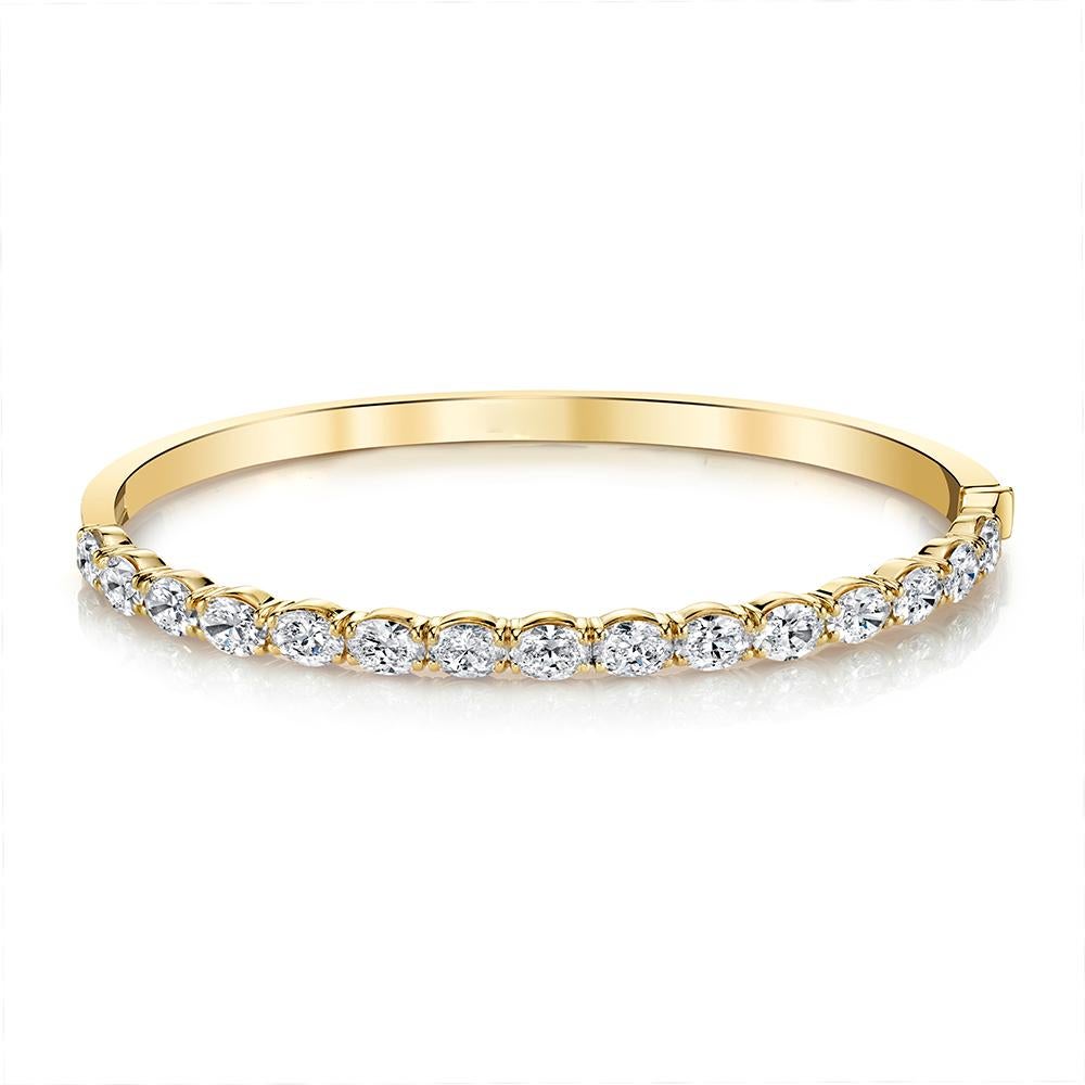 oval diamond bangle