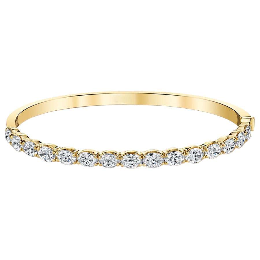 Oval diamond bangle Clearance