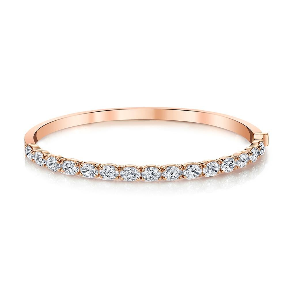 oval diamond bangle bracelet