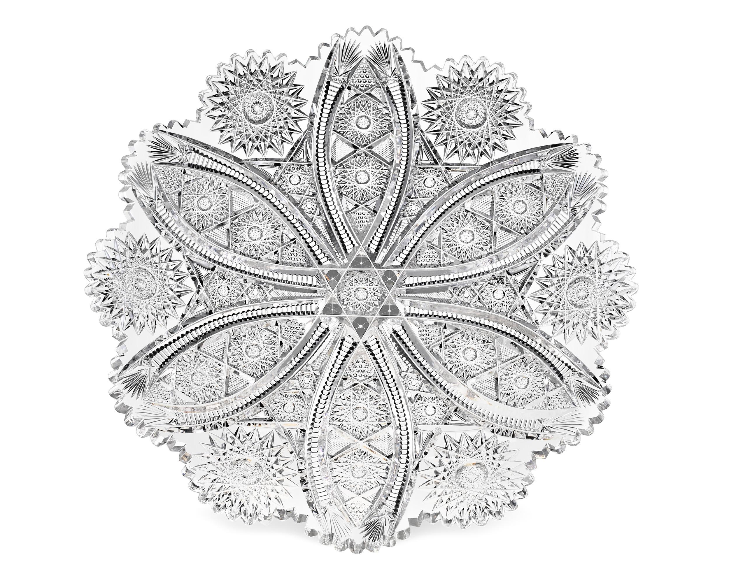 Bangor-Muster-Tablett der Jewel Cut Glass Company (Sonstiges)