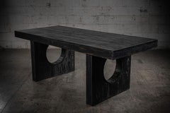 Banham Hand-Crafted Brutalist Dining Table in Solid Oak by No Age Studio
