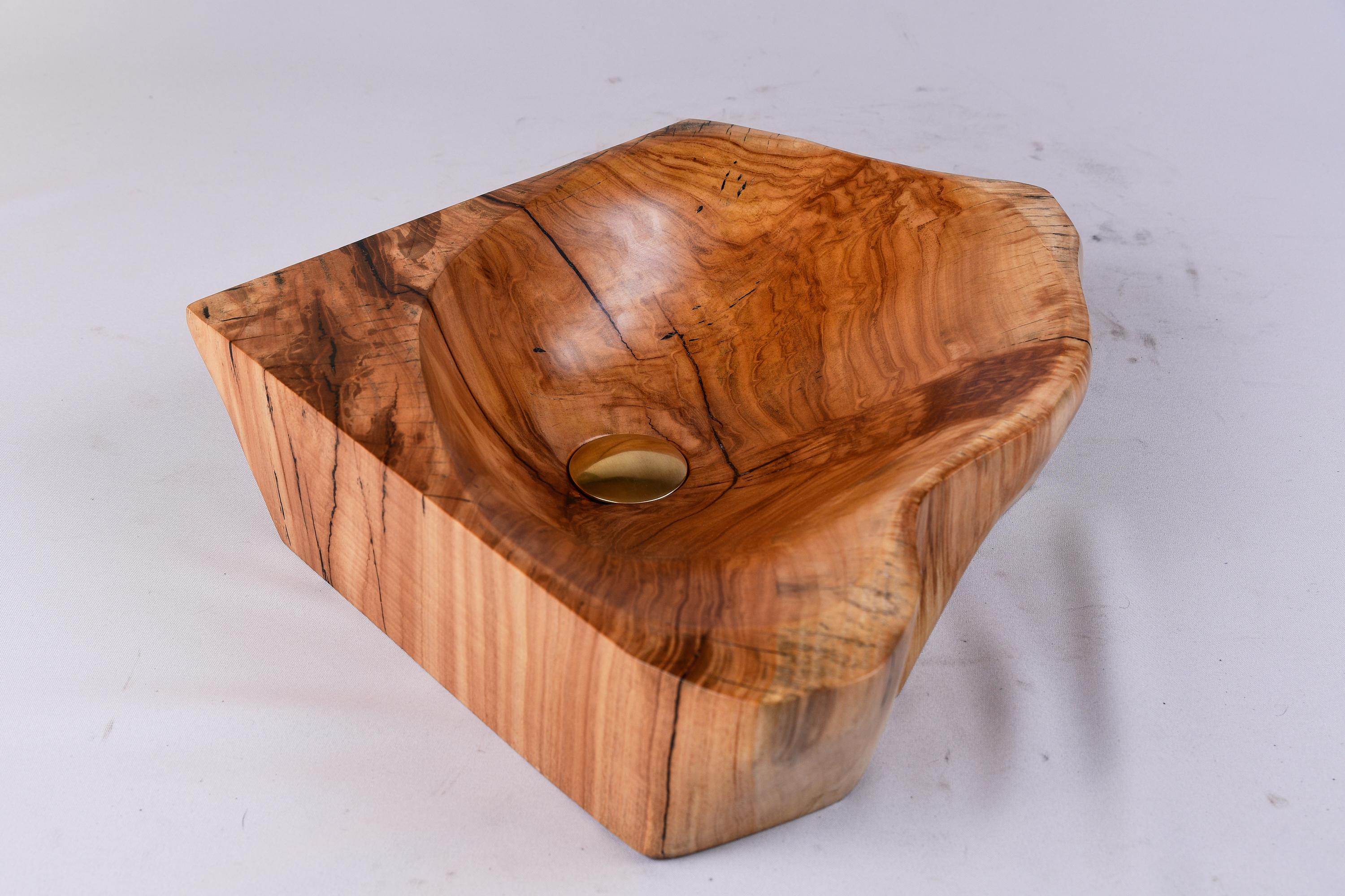 Banik, Solid Wood Bathroom Sink/Basin, Original Contemporary Design, Logniture For Sale 5