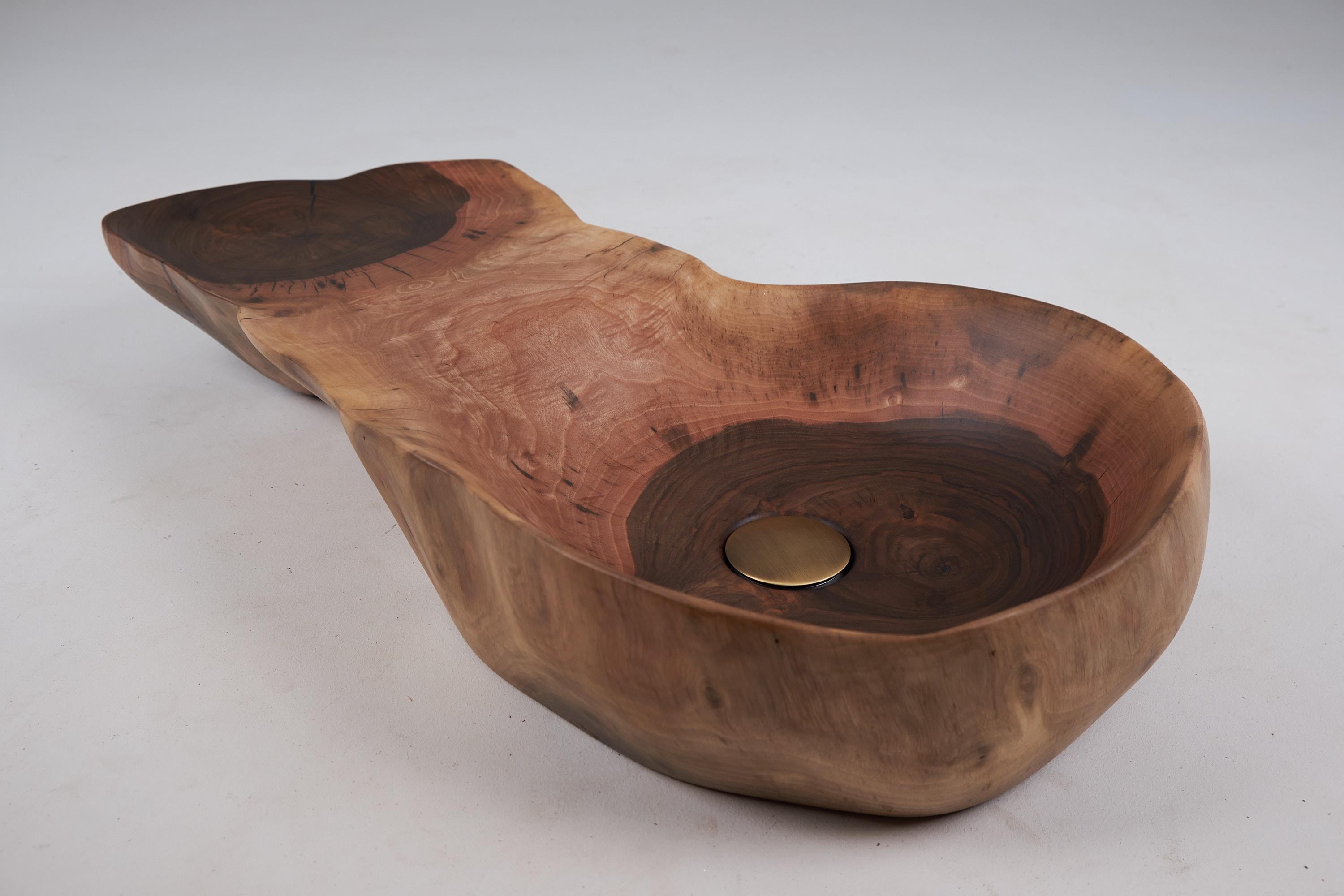 Banik, Waschtisch/Waschbecken aus Massivholz, Original zeitgenössisches Design, Logniture im Angebot 3