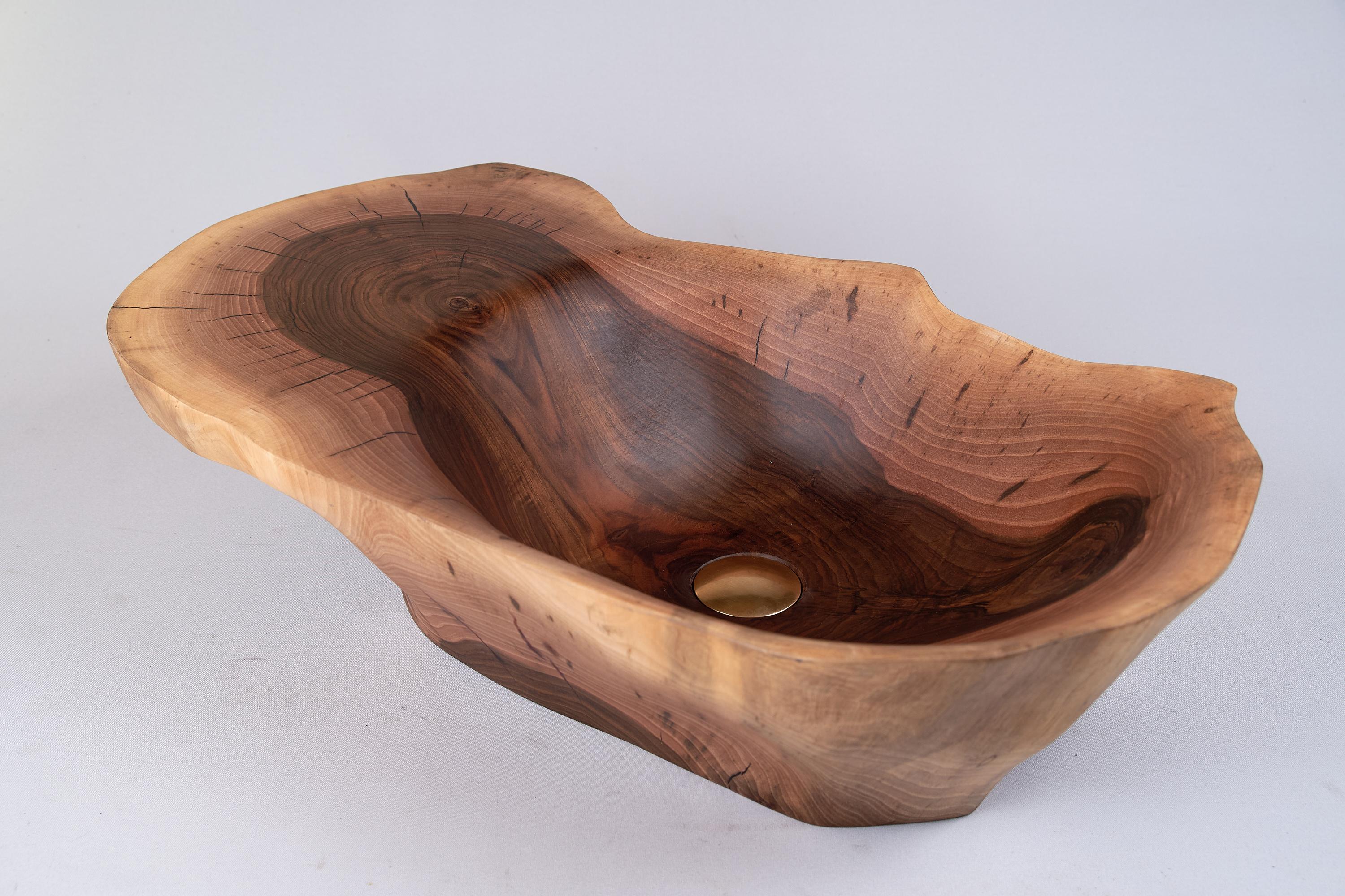 Banik, Solid Wood Bathroom Sink/Basin, Original Contemporary Design, Logniture For Sale 12