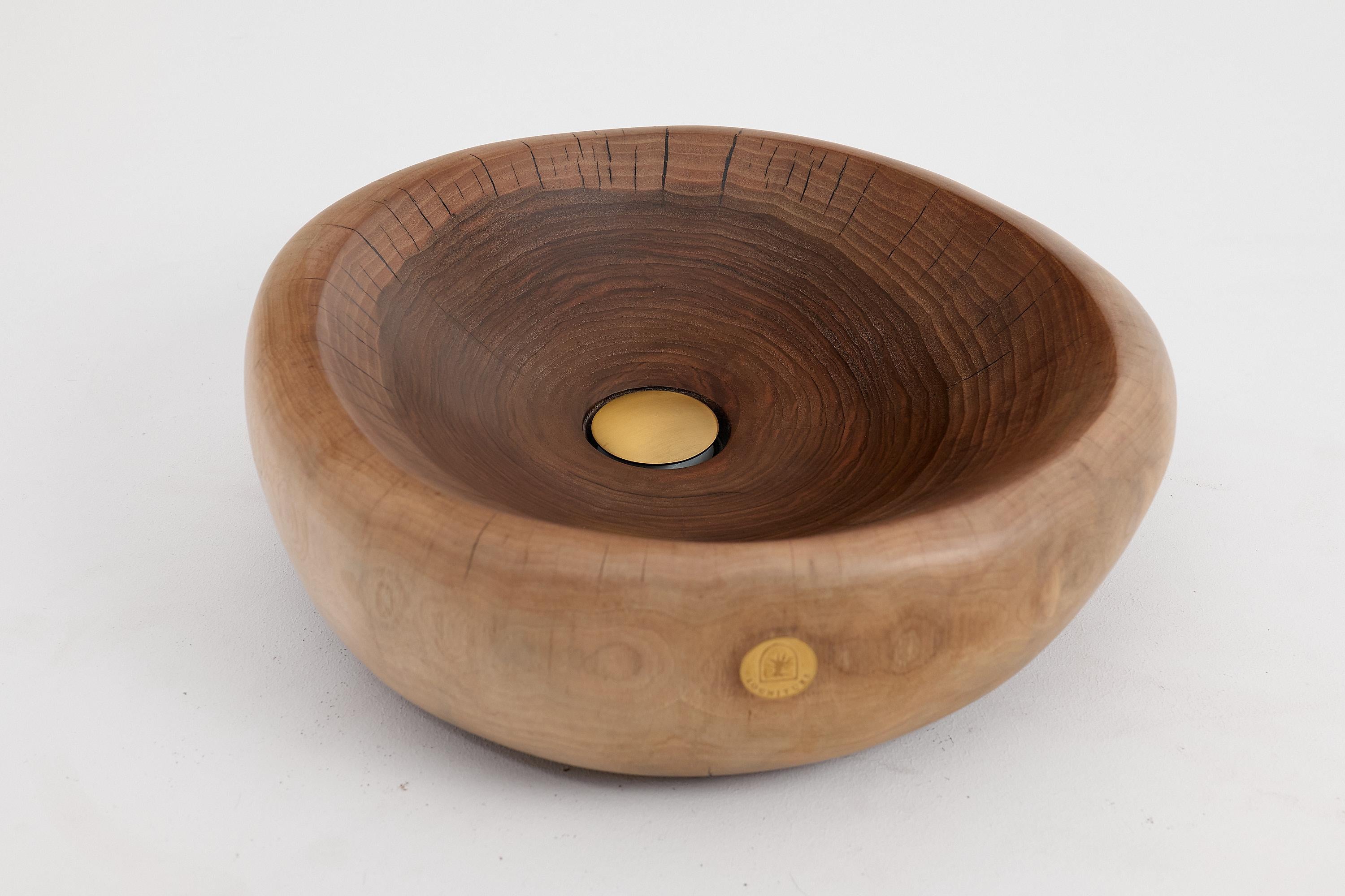 Banik, Waschtisch/Waschbecken aus Massivholz, Original zeitgenössisches Design, Logniture (Geschnitzt) im Angebot