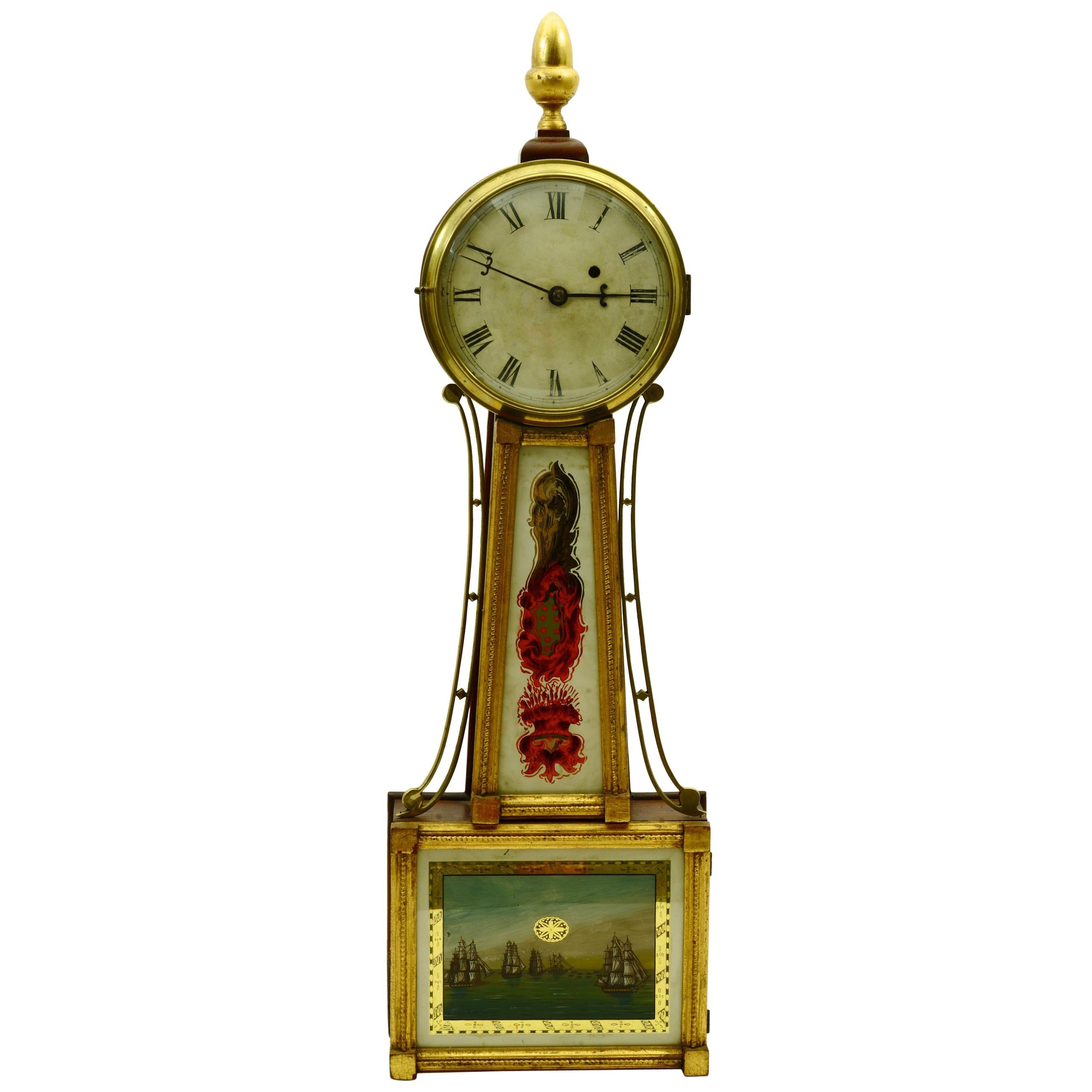 Banjo Clock, c1820, Patent Timepiece