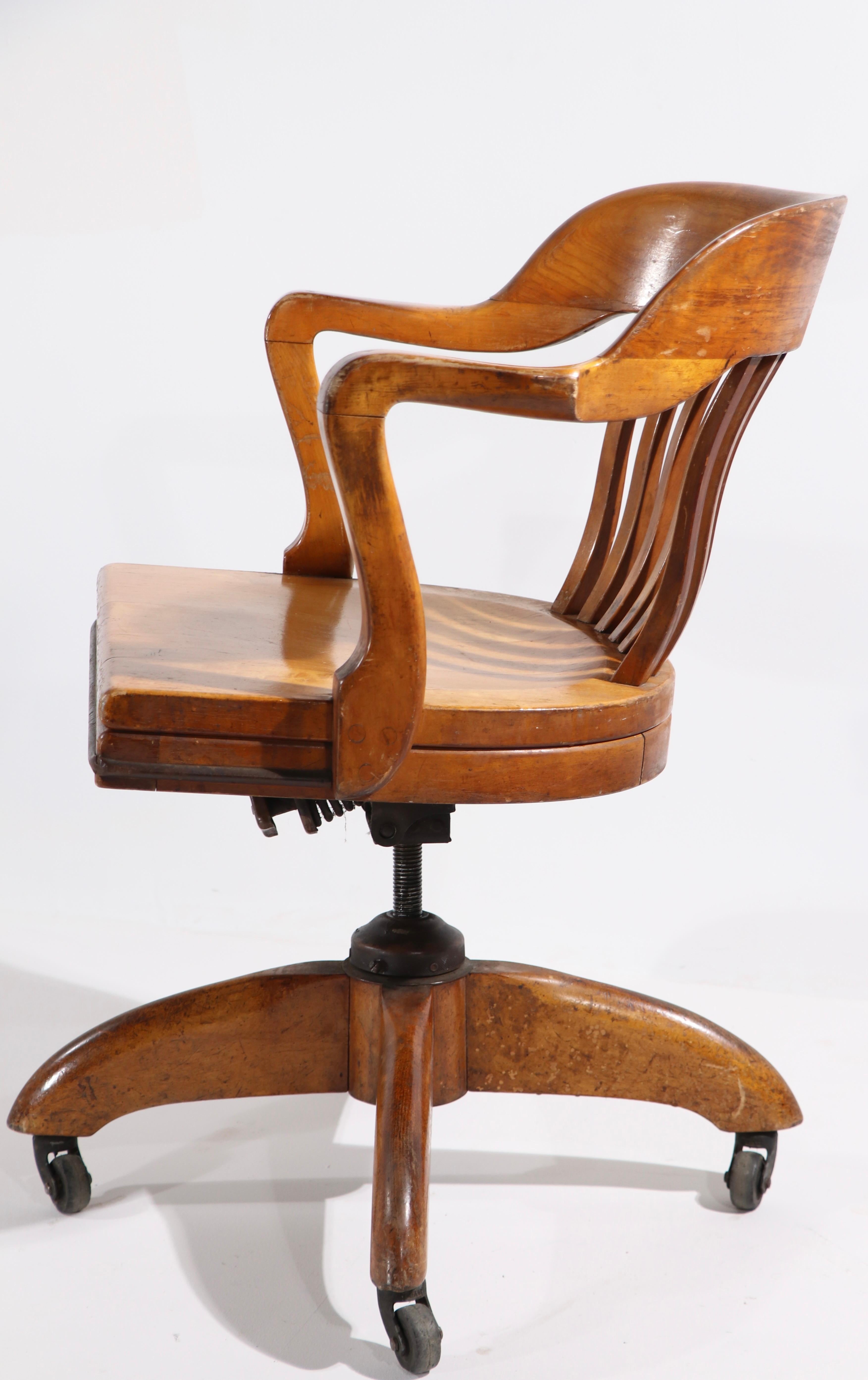 Industrial Bank of England Yale Library Swivel Tilt Desk Chair