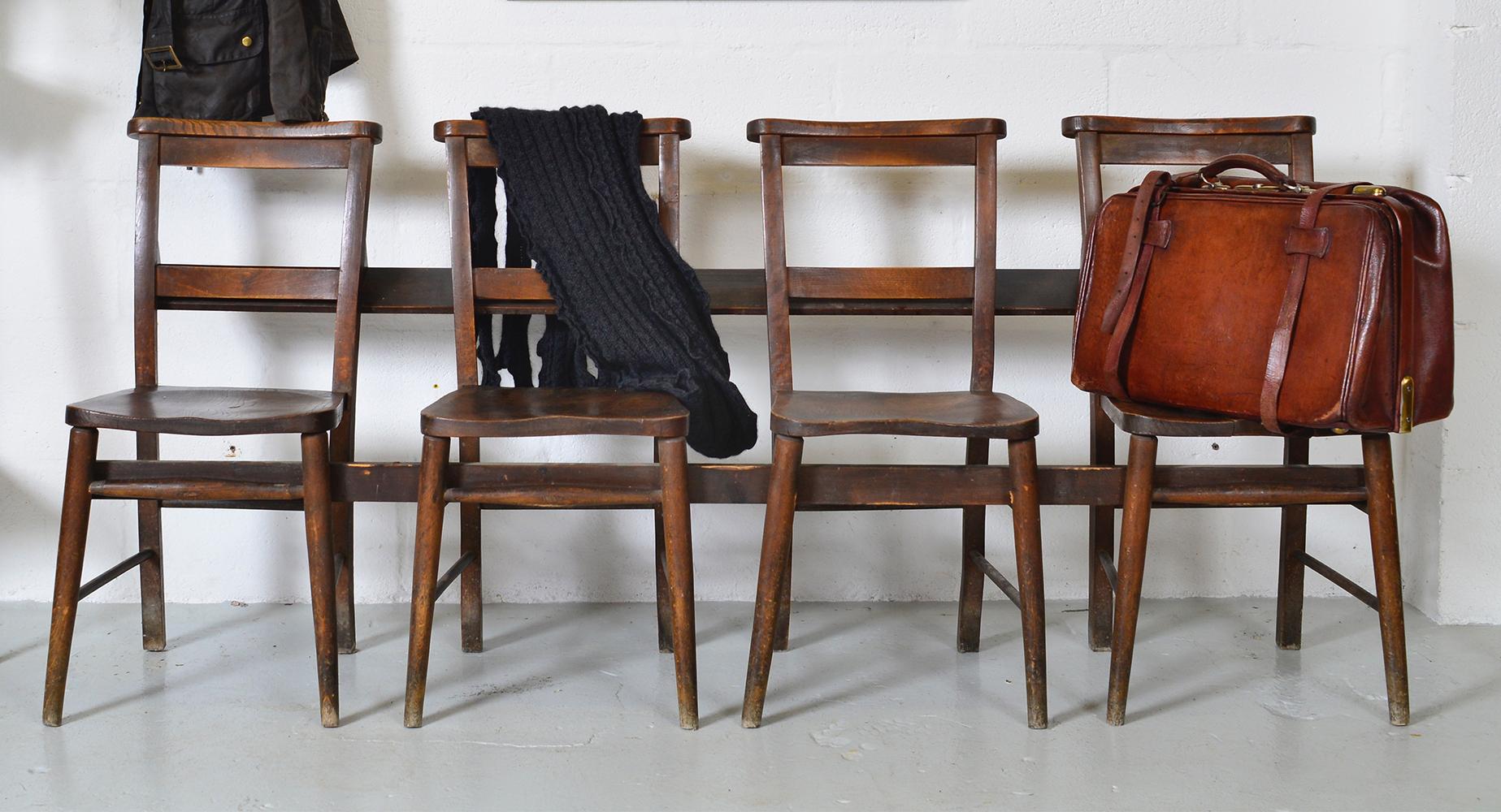 Bank of English School Chapel Church Hallway Boot Room Elm Chairs Victorian 2