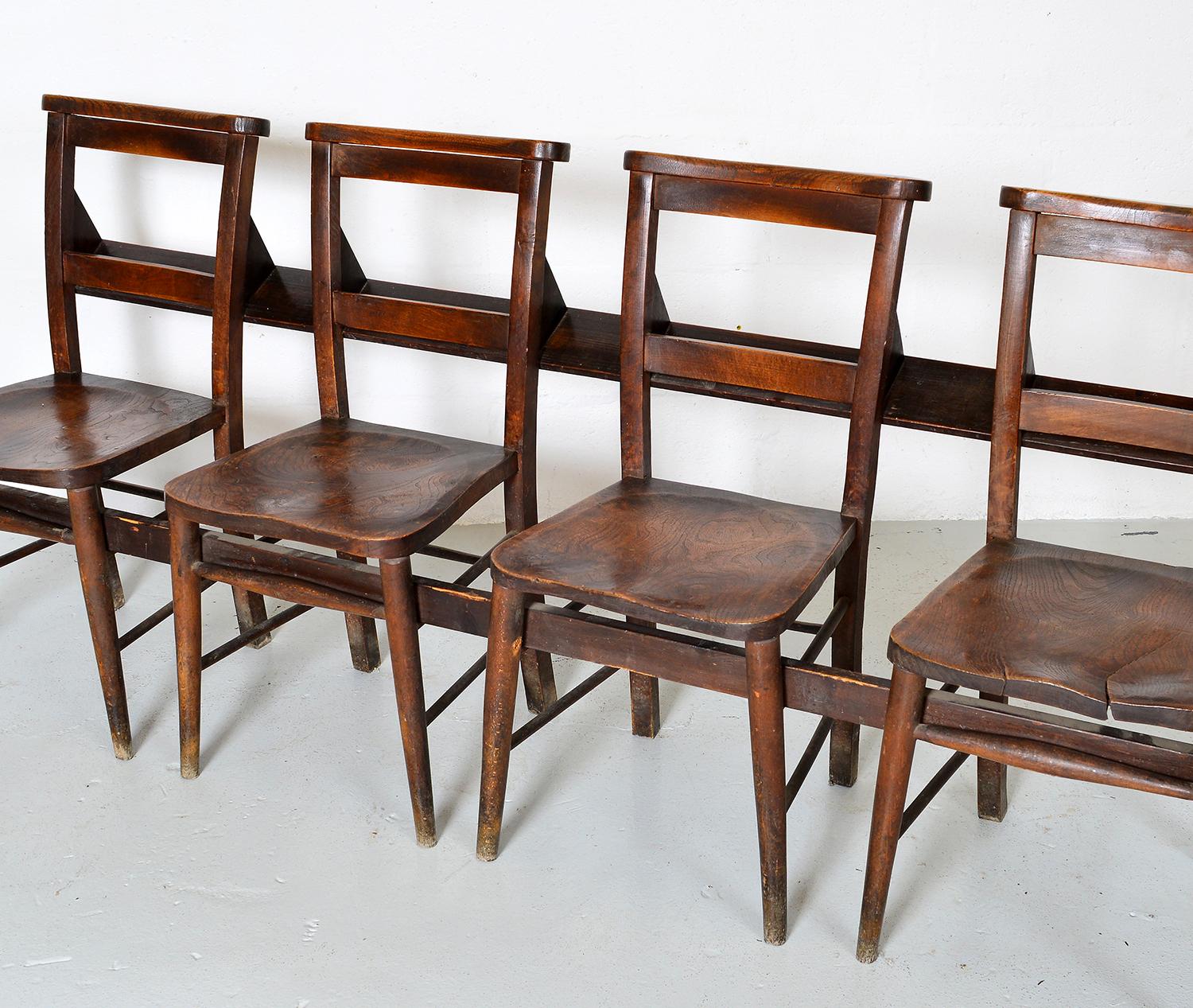 Bank of English School Chapel Church Hallway Boot Room Elm Chairs Victorian 3