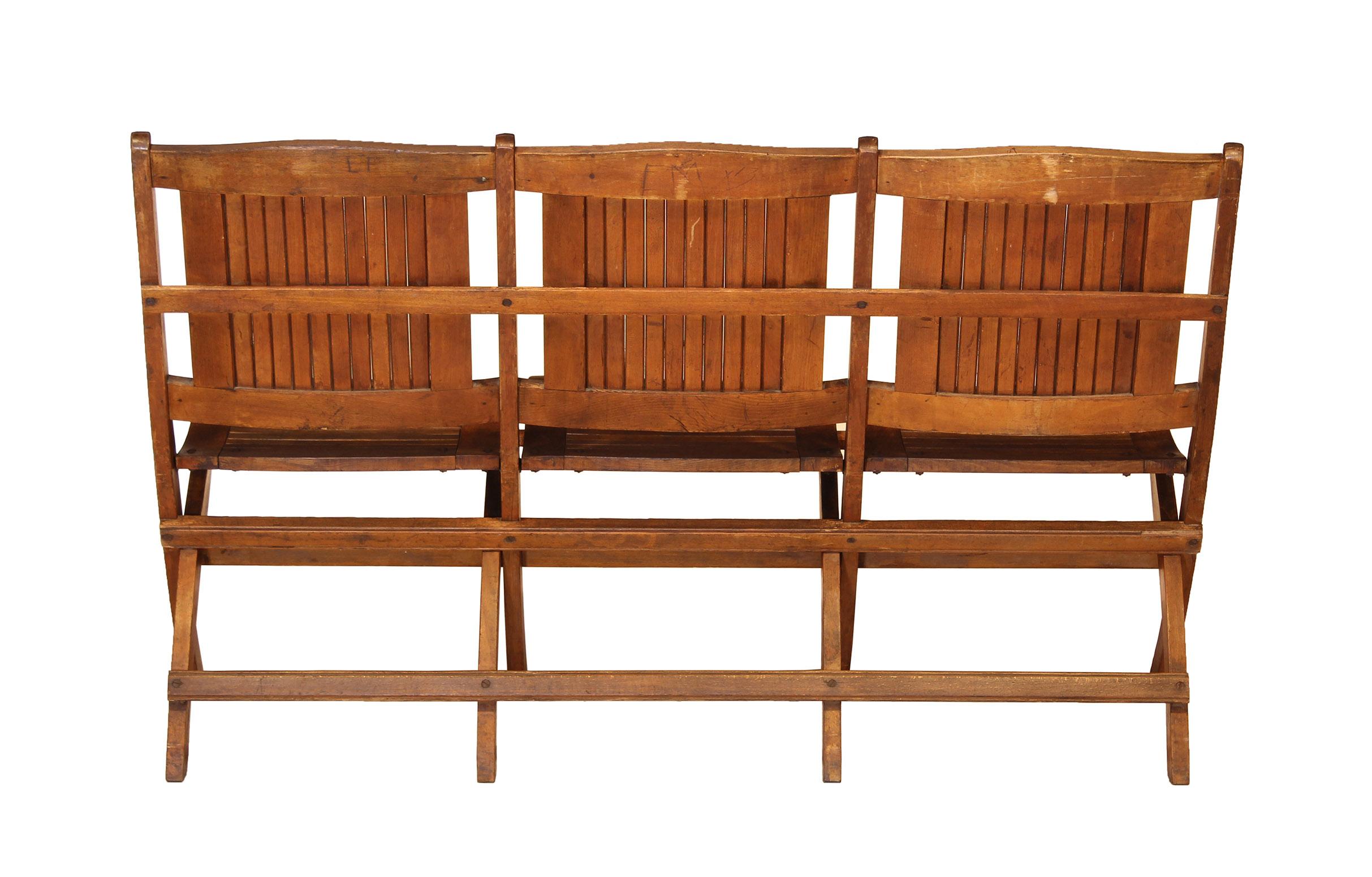 American Bank of Folding Chairs / Bench