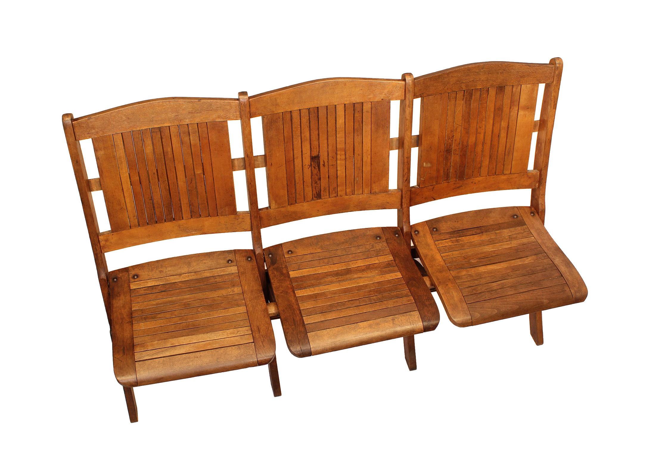 20th Century Bank of Folding Chairs / Bench