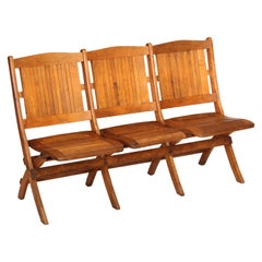 Bank of Folding Chairs / Bench