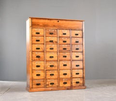 Bank Of Pine Workshop Drawers Circa 1940s