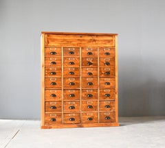 Bank Of Pine Workshop Drawers Circa 1940s