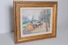 "Bank of the Seine" by American George B. Burr