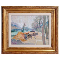 "Bank of the Seine" by American George B. Burr