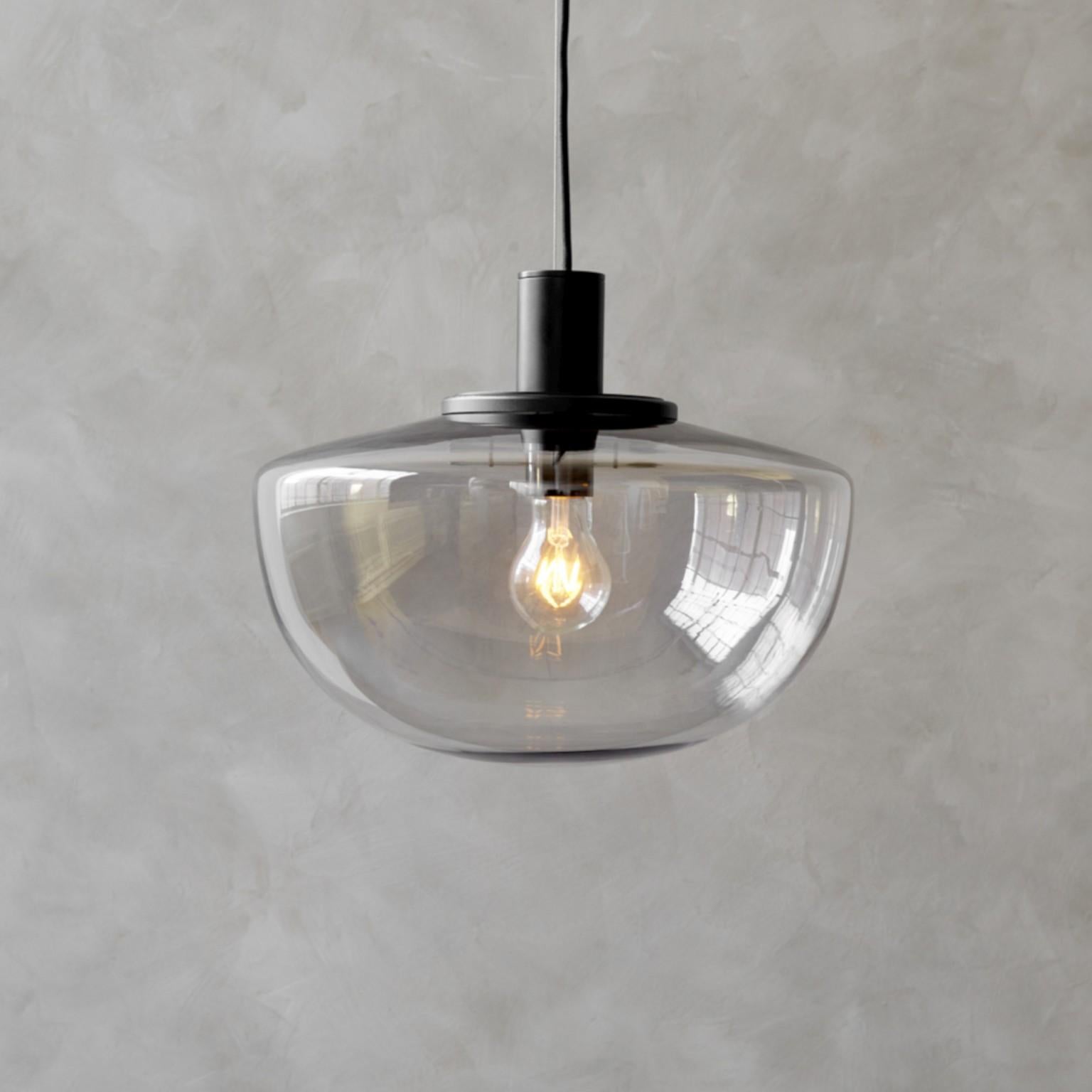 Chinese Bank Pendant, Smoked Glass by Norm Architects For Sale