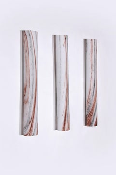 Bankamp Leuchten Model 4074 wall lamp with marbled opaline glass